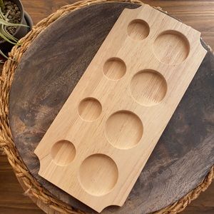 New unfinished Wooden flight board tray  bar accessory Target bullesye spot